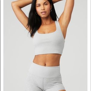 Alo - Alosoft Ribbed Chic Bra Tank